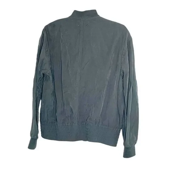 Liebeskind Berlin Women’s Grey Twill- Collar Bomber Jacket Size Small